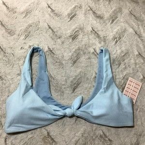 NWT dippin daisy's blue bikini top summer swim size Medium